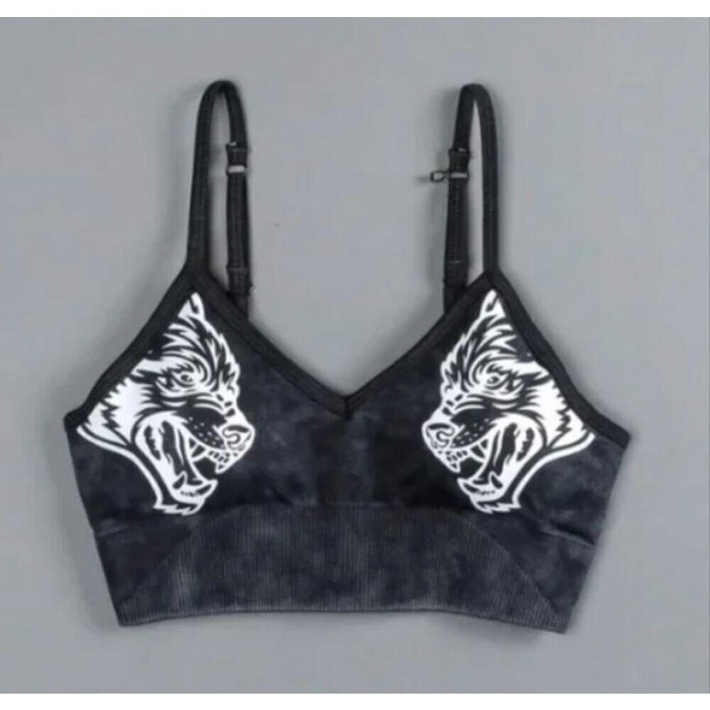 Darc Sport SHE Dual Wolf Chopper Everson Seamless Sports Bra S Black Cloud